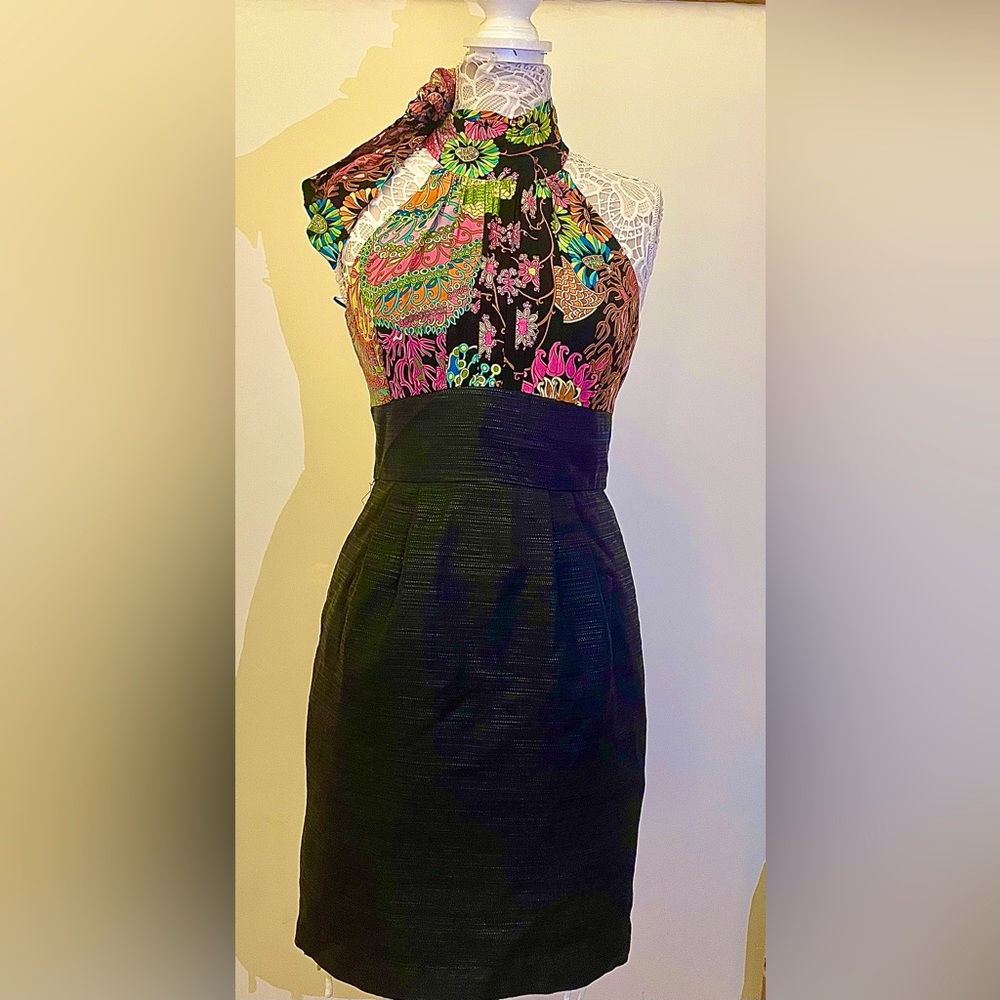 Trina Turk Paisley Halter Sheath Dress